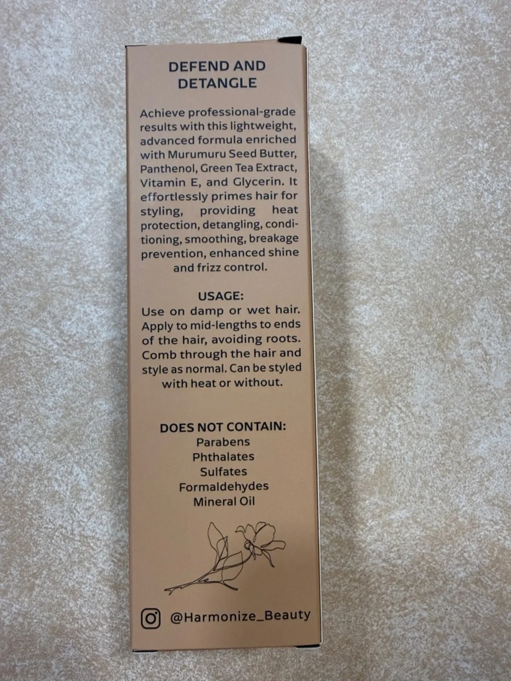 Harmonize Beauty -Defend and Detangle - Beige/Off-White 146 ML 4.9 fl oz